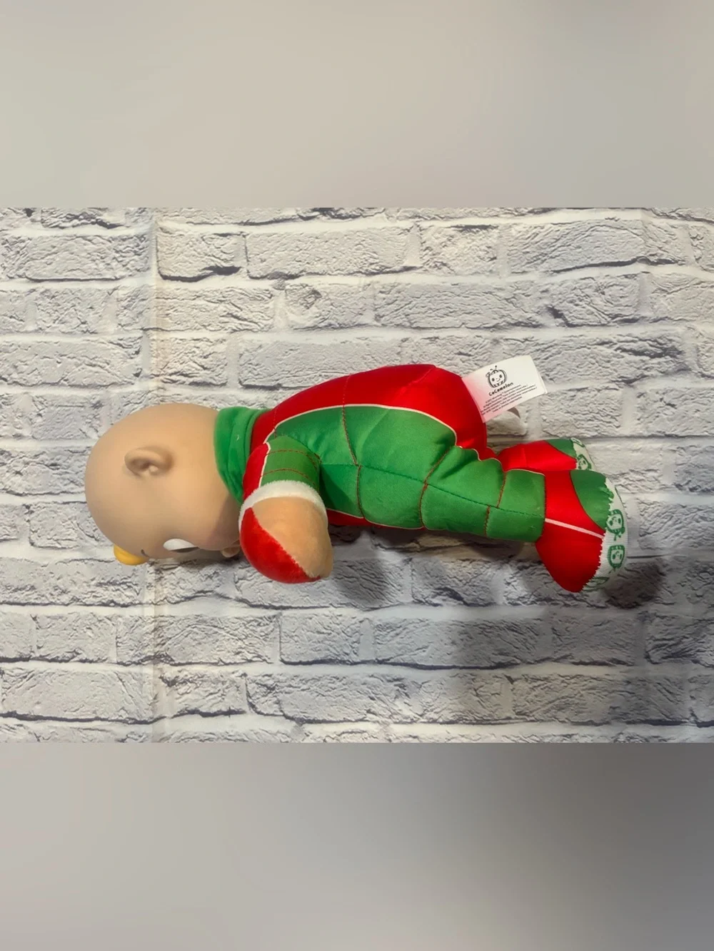 Coco melón Plush Holiday Character Toy in Red and Green — Cute Cuddly Doll